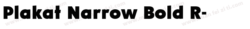Plakat Narrow Bold R字体转换